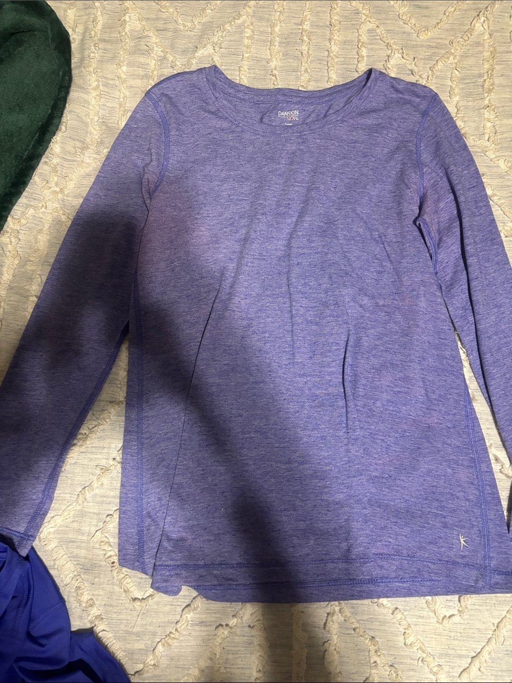 Danskin Heather Purple Long-Sleeve Girls' Tee